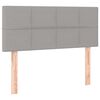 vidaXL T&ecirc;te de lit &agrave; LED Gris clair 90x5x78/88 cm Tissu