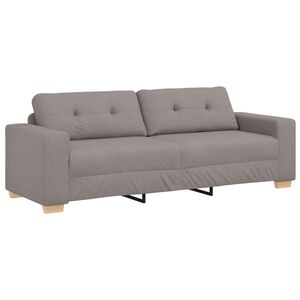 vidaXL Canap&eacute; Taupe 221 x 80 x 80 cm tissu