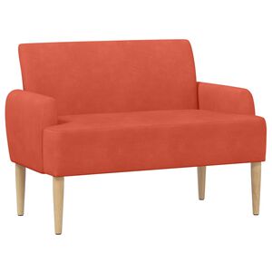 vidaXL Canap&eacute; love seat avec capitonnage en boutons Rouge orange