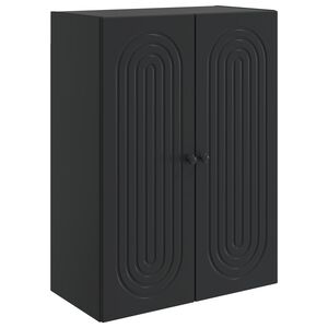 vidaXL Armoire Murale Noir 66 x 34,5 x 90 cm Bois d'ing&eacute;nierie