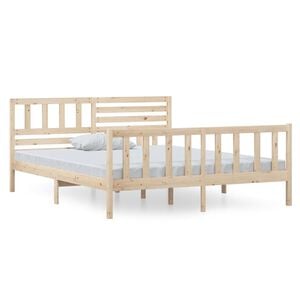 vidaXL Cadre de lit sans matelas bois massif