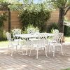 vidaXL Ensemble de salle &agrave; manger pour jardin 7 pcs Blanc Aluminium