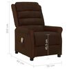 vidaXL Fauteuil de massage Marron Similicuir