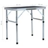 vidaXL Table pliable de camping Gris Aluminium 60x45 cm