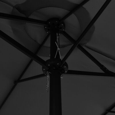 vidaXL Parasol d'extérieur poteau en aluminium 460 x 270 cm anthracite