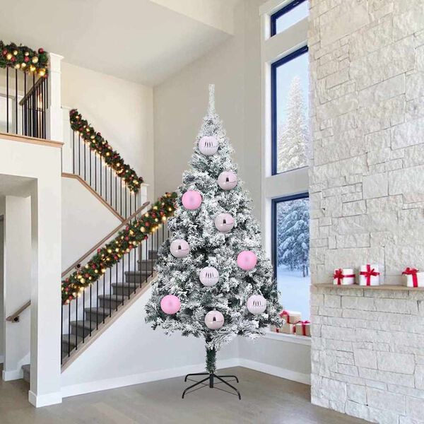 vidaXL Ensemble de Boules de No&euml;l XXL 3 pcs Rose Plastique