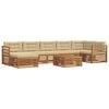 vidaXL Ensemble de canap&eacute;s d'ext&eacute;rieur 8 pc Naturel et Beige