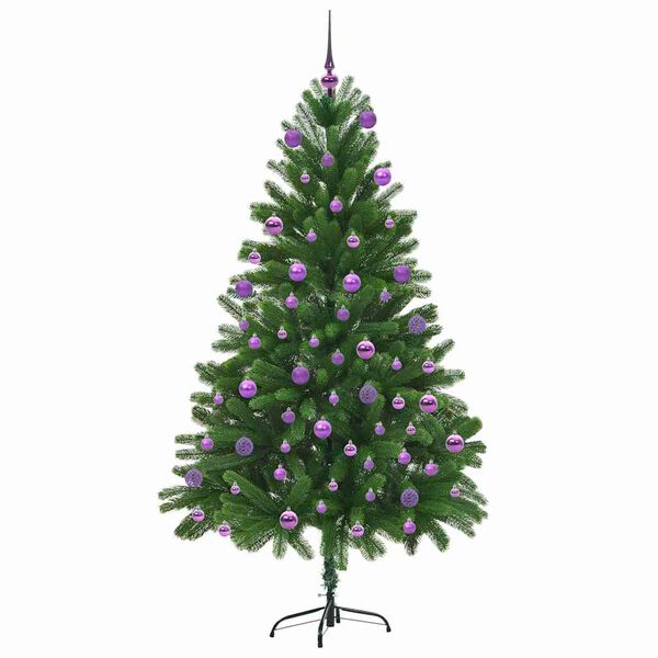 vidaXL Sapin de Noël avec 300 LED avec support Vert 180 cm PE