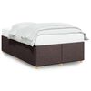vidaXL Cadre de lit sans matelas marron fonc&eacute; 120x200 cm tissu