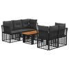 vidaXL Ensemble de canap&eacute; de jardin 6 pc Noir et Gris fonc&eacute;