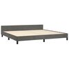 vidaXL Cadre de lit sans matelas gris fonc&eacute; 200x200 cm velours