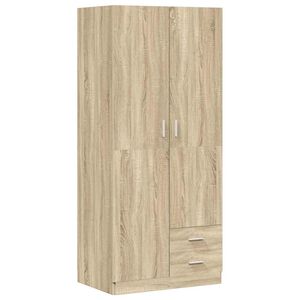 vidaXL Garde-robe Ch&ecirc;ne sonoma 80x52x180 cm Agglom&eacute;r&eacute;