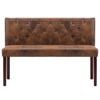 vidaXL Banc 120 cm Marron Similicuir daim