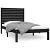 vidaXL Cadre de lit sans matelas noir 90x200 cm bois massif