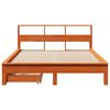 vidaXL Lit biblioth&egrave;que sans matelas cire marron 160x200 cm pin massif