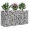 vidaXL Lit sur&eacute;lev&eacute; gabion Argent&eacute; 150 x 50 x 80 cm Acier galvanis&eacute;