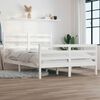 vidaXL Cadre de lit sans matelas bois de pin massif 160x200 cm blanc