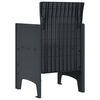 vidaXL Chaise de jardin 4 pcs Anthracite 53 x 49 x 85 cm PP