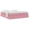 vidaXL Lit avec rangement et matelas Rose 180 x 200 cm Velours
