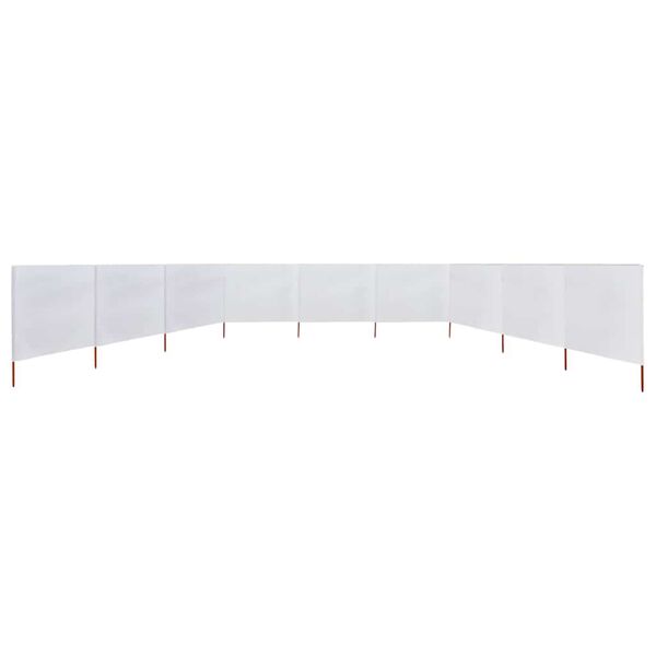 vidaXL Paravent 9 panneaux Tissu 1200 x 160 cm Blanc sable