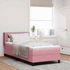 vidaXL Lit &agrave; ressorts avec matelas Rose 200 x 100 cm Polyester