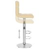 vidaXL Tabouret de bar Crème Similicuir