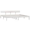 vidaXL Cadre de lit sans matelas blanc bois massif 200x200 cm