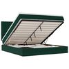VidaXL Cadre de lit ottoman avec matelas vert foncé 180x200cm velours