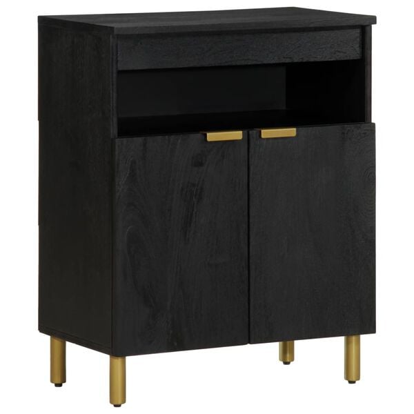 vidaXL Buffet noir 60x33x75 cm bois d'ingénierie