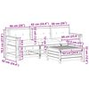 vidaXL Salon de jardin 4 pcs avec coussins blanc bois de pin massif
