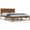 vidaXL Cadre de lit sans matelas marron miel 200x200cm bois pin massif