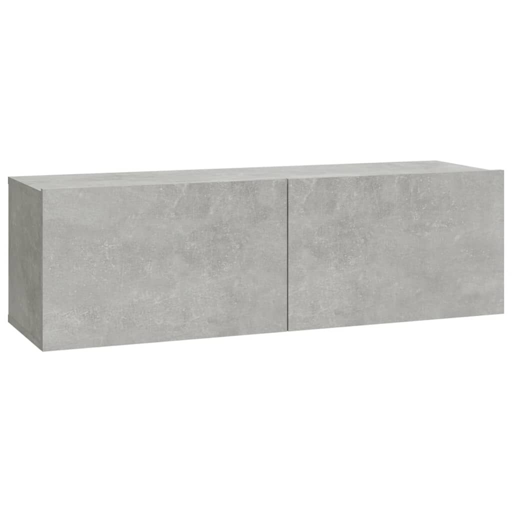 vidaXL Meubles TV 2 pcs Gris béton 100x30x30 cm Bois d'ingénierie