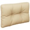vidaXL Coussin de palette beige 50x40x12 cm tissu