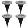vidaXL Lampes solaires de sol et piquets de sol ext&eacute;rieur 4 pcs