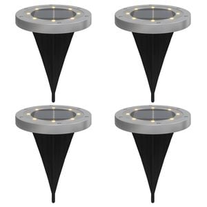 vidaXL Lampes solaires de sol et piquets de sol ext&eacute;rieur 4 pcs