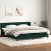 vidaXL Sommier &agrave; lattes de lit et matelas vert fonc&eacute; 200x210cm velours