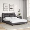 vidaXL Cadre de lit sans matelas Hvar gris 140x200 cm similicuir