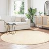 vidaXL Tapis Shaggy &agrave; poils longs NAVARRA cr&egrave;me 200x200 cm polyester