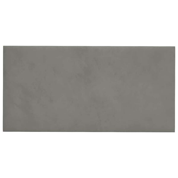 vidaXL Panneaux muraux 12 pcs Gris clair 30x15 cm Velours 0,54 m&sup2;