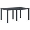 vidaXL Table de jardin pour repas Anthracite 150 x 100 x 73 cm
