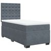 vidaXL Sommier &agrave; lattes de lit et matelas Gris fonc&eacute; 80x200 cm Velours