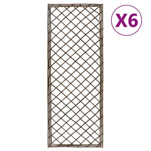 vidaXL Treillis de jardin 6 pcs 30x120 cm Saule