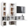 vidaXL Ensemble de meubles TV 7 pcs Blanc Bois d'ing&eacute;nierie