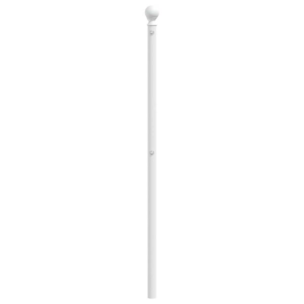 vidaXL T&ecirc;te de lit m&eacute;tal blanc 200 cm