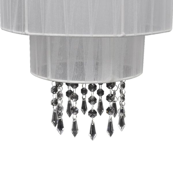 Lustre plafonnier contemporain suspension cristal blanc