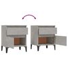 vidaXL Tables de chevet 2 pcs Gris béton 40x35x50 cm