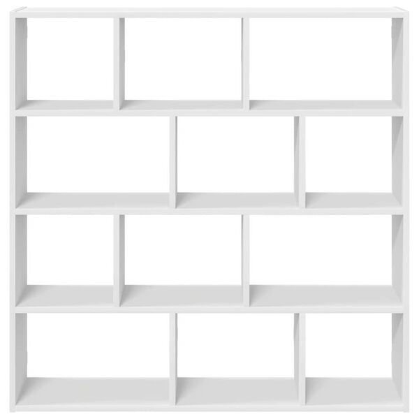 vidaXL &Eacute;tag&egrave;re cube murale 12 compartiments blanc bois d'ing&eacute;nierie