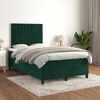 vidaXL Sommier &agrave; lattes de lit avec matelas vert fonc&eacute; 120x190 cm