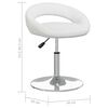 vidaXL Chaise pivotante de salle &agrave; manger Blanc Similicuir
