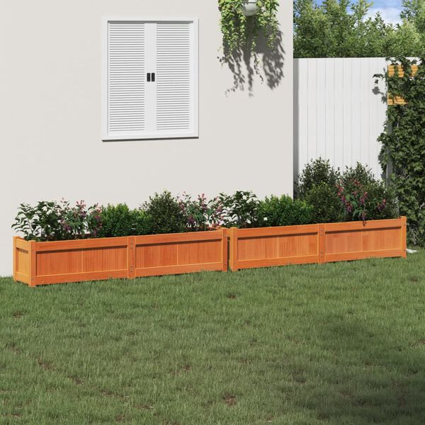 vidaXL Jardini&egrave;res 2 pcs cire marron bois de pin massif